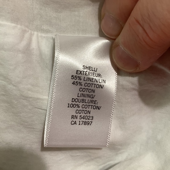 BANANA REPUBLIC Tan and White Linen Blend Skirt - Picture 4 of 5